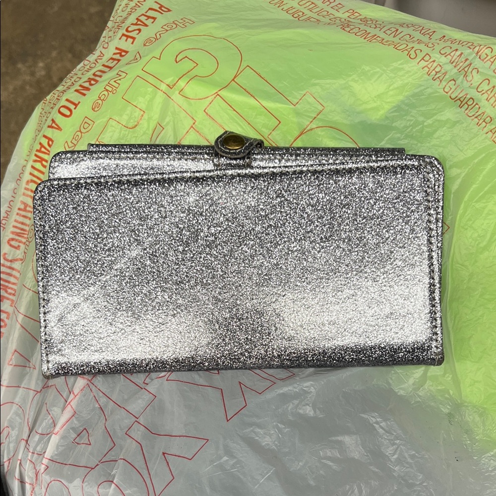 Elegant Silver Glitter Wallet